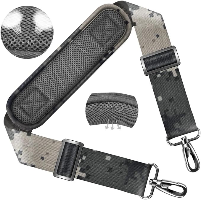 ZINZ Shoulder Strap 58" Ultra-Thick Fixed Padded and Adjustable Buckles Crossbody Strap for Briefcase Laptop Bag Luggage