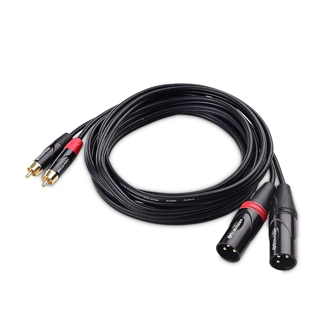 Cable Matters Dual RCA to XLR Unbalanced Interconnect Cable - 10ft, XLR to RCA Cable, Male to Male