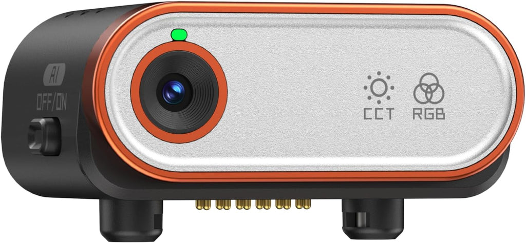 hohem 2-in-1 AI Tracking Sensor and Magnetic Adjustable Fill RGB Light, AI Vision Sensor, Smart AI Tracker Compatible with iSteady M7 Gimbal Stabilizer, 2700K-6500K, MTK-L04 Black