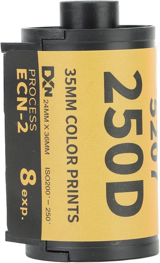 Ktsxxops 35mm Color Print Film Professional Wide Exposure Range ECN 2 Process Colour Print Camera Film for 135 Camera, 8 Sheet, 200-250, 1.9 x 1.1 in