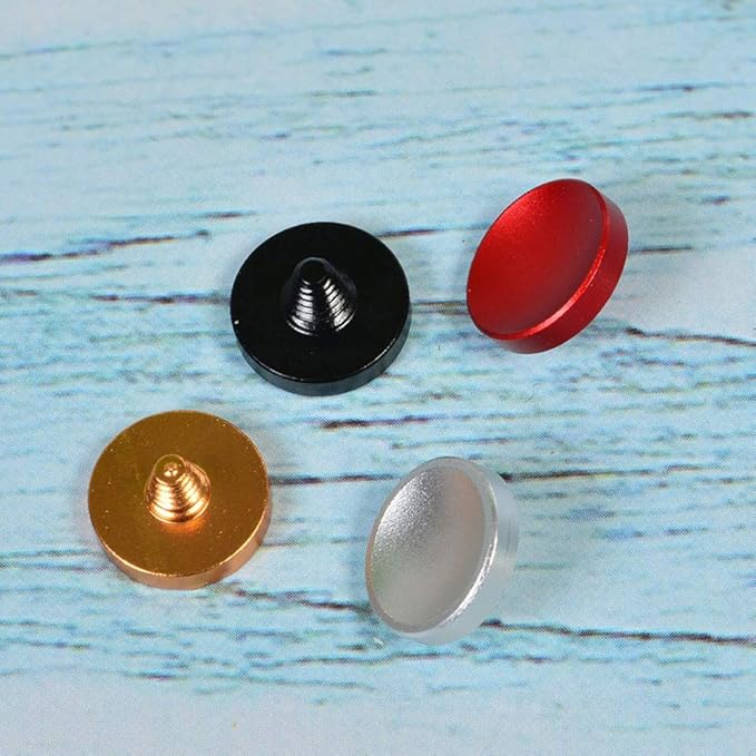 Comimark 4Pcs 10mm Concave Metal Soft Shutter Release Button