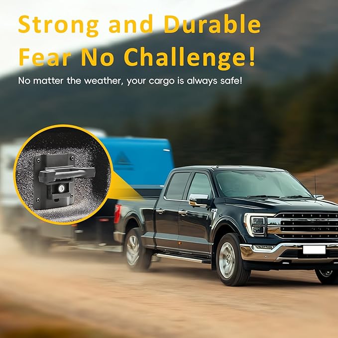 auovo Tie Down Anchors Compatible with 2015-2025 2026 Ford F150 F250 F350 Truck Bed Tie Down Anchors with Brackets Plates Boxlink Cleats 4 Pack Truck Cargo Accessories Replace# FL3Z-99000A64-B