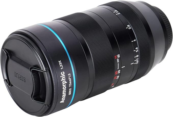 SIRUI 75mm F1.8 1.33X S35 Anamorphic Lens for RF Mount, Blue Flare