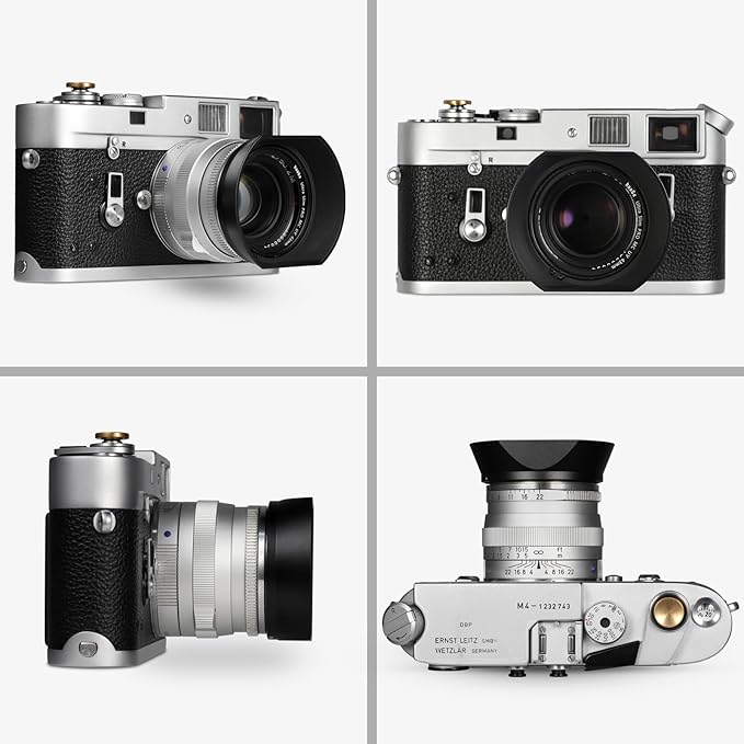 Haoge LH-ZV02MB Square Metal Lens Hood for Voigtlander Nokton 35mm f/1.4 II, 40mmF1.4 VM 50mm f1.5 II VM 28mm f1.5,Carl Zeiss 35mm f2 ZM,35mm f2.8 ZM, Planar T* 2/50 50mm f2 ZM Lens