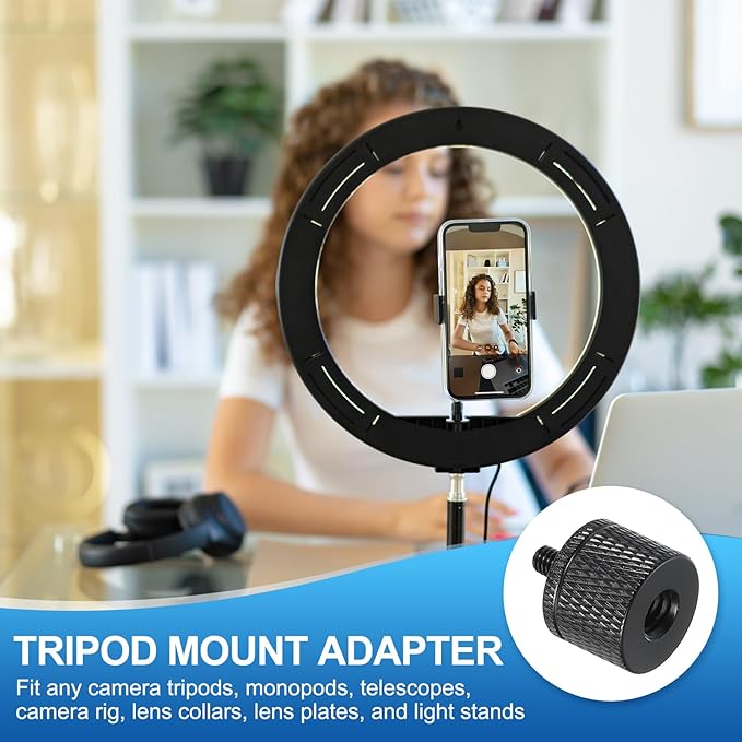 PATIKIL Tripod Screw Adapter 1/4" Female to M4 Male, 2 Pcs Tripod Nut Connectors Camera Mount Screw Camera Double Head Converter for Microphone Holder Magic Arms Accessories, 20 mm