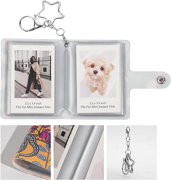 Mini Polaroid Instax Photo Album Book Holds 32 Photos for 2x3 Fujifilm Instax Mini 12 11 9 40 99 90 8 7 Evo LiPlay Instant Camera, Polaroid Snap PIC-300 Z2300 Instant Camera. (Wild Animals, 1 Pack)