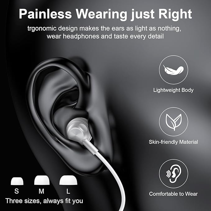 USB C Google Headphones Wired Earbuds for Google Pixel 10 Pro XL,10 Pro Fold,10 Pro,10,9a,9 Pro XL,9,8a,8 Pro,8,7a,7 Pro,7,6a,6 Pro,6,5a,5,4a,4 XL,3, in Ear Type C Pixel 10 Wired Ear Buds Earphones