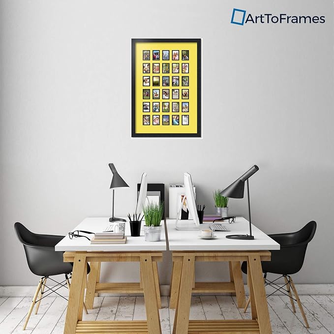 Art to Frames Double-Multimat-391-47R/89-FRBW26079 Collage Photo Frame Double Mat with 30-2x3 Openings and Satin Black Frame