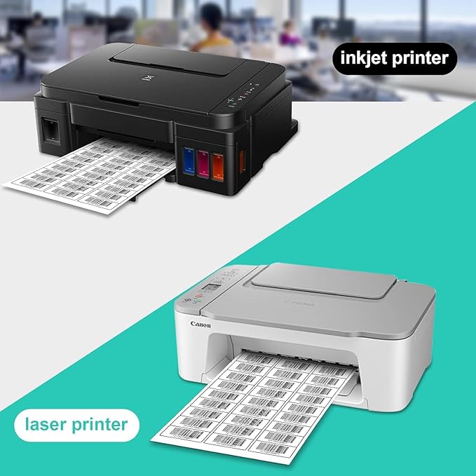 1" X 2-5/8" Address Labels 30 Per Sheet Sticker Paper for Laser and Inkjet Printers, 8.5"×11" White- 6000 Labels
