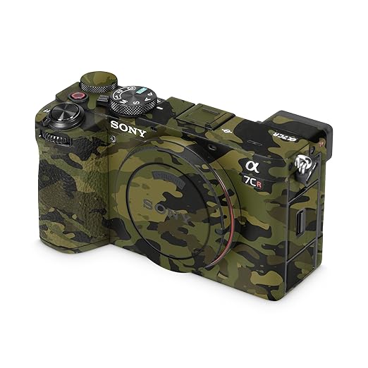 Camera Skin Compatible with Sony Alpha 7CR Camera (2023) - Green Camouflage - Premium 3M Vinyl Protective Wrap Decal Cover - Easy to Apply | Crafted in The USA by MightySkins