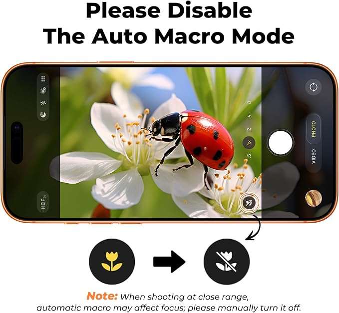 Phone Camera Lens Kit 7 in 1, Fish Eye + Wide Angle + Macro Camera Lenses, Cell Phone Len Attachments Accessory for iPhone, for Samsung, for Android Smartphone