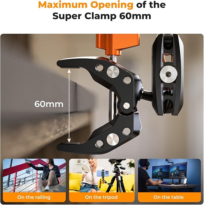 K&F Concept Magic Arm with Super Clamp&Protective Wrap.