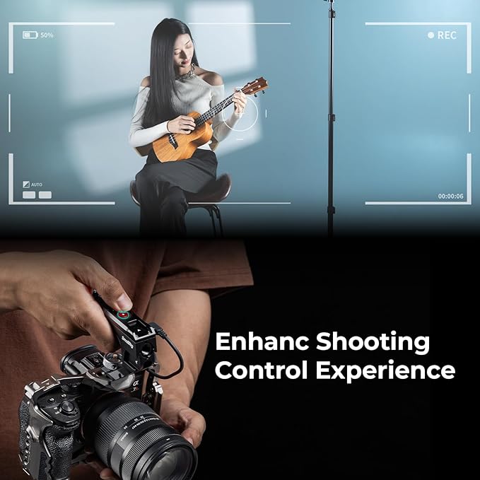 SMALLRIG Top Handle with Record Start/Stop Remote Trigger for ARRI 3/8”-16 Hole, Compatible with Sony A7 III/ FX3/ A6600, for Canon R5II/ R5C, for FUJIFILM X-H2S/ X-T5, for Panasonic S5 II/ GH5