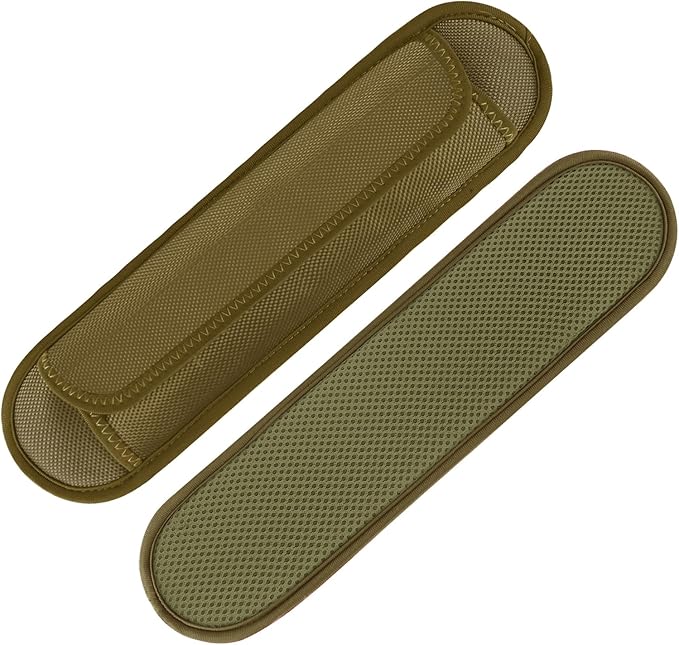 2 Pack Extra Thick Shoulder Strap Pad, Universal Replacement Shoulder Pad, for Shoulder Bags, Detachable Shoulder Strap Pad Pads Help Relieve Shoulder Pain(Sandwich Mesh-Khaki)
