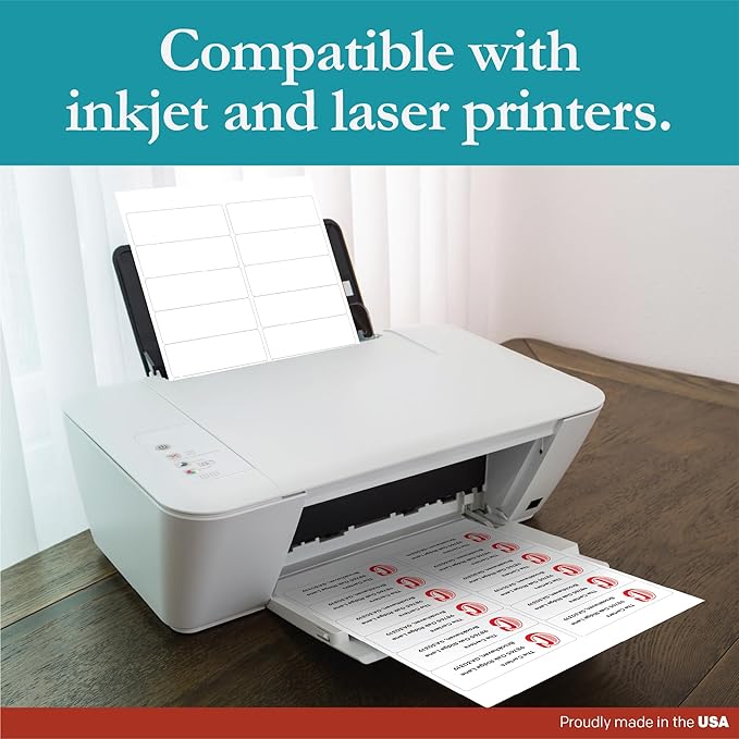Premium Label Supply White Sticker Address Labels – 4" x 1.5" – Laser/Inkjet Compatible – (12 per Sheet), 1000 Sheets – 12,000 Total Adhesive Labels
