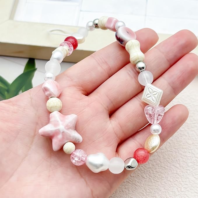 Beaded Camera Wrist Strap Cute Digital Camera Charm Lanyard Phone Chain Keychain Beaded Phone Lanyard Bag Charm