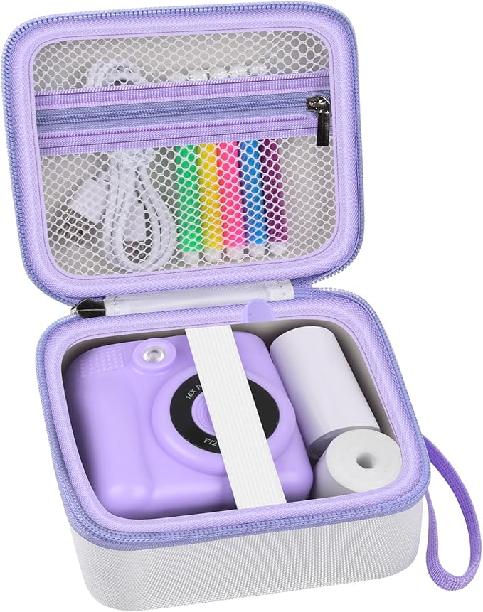 PAIYULE Kids Instant Print Camera Case Compatible with ESOXOFFORE for Dylanto for DUDUDRAGON for GKTZ for Dafotil for Careenoah for Aasonida Toddler Digital Prints Paper Storage Bag (Box Only) White