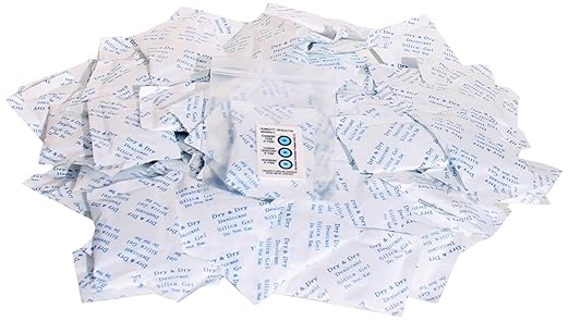 5 Gram [150 Packets] Premium Silica Gel, Desiccant Packs, Silica Packets - Rechargeable Silica Gel Packets, Moisture Absorbers, Silica Gel