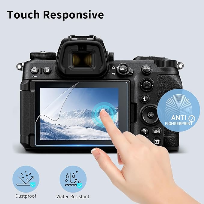 JJC (2 Pack Screen Protector Compatible for Nikon Z6 III Z6III Camera, 2 Pcs LCD Screen and 4 Pcs Small Screen Tempered Glass Film, Ultra-Thin Clear 9H Anti-Fingerprint Anti-Scrach
