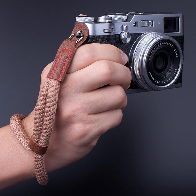 Camera Wrist Strap,Hand Strap Lanyard for DSLR SLR Mirrorless Camera Rope Adjustable Safety Strap(Coffee)