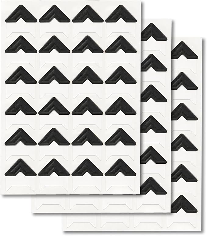 GOONAVI 15 Sheets 360 Pcs Acid-Free Photo Corners, Self-Adhesive Mounting for Wedding Scrapbook Supplies, DIY Photo Album, Journal, Guest Book, Memory Book (Black)