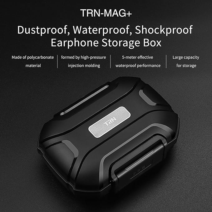 KZ ZS12 Pro X Case for in Ear Monitor IEM, KYUHEEO TRN Wired Earbuds Hard Case,Waterproof Earphone Storage Box Bag for KZ ZS10 Pro/ZAR/Gale/ZAS, Moondrop CHU 2, SIMGOT, CCA CRA, IEM Cable
