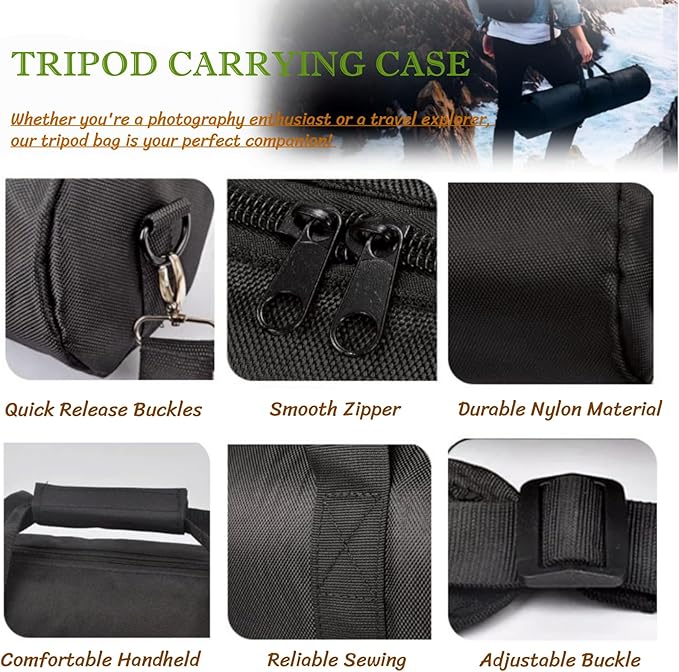 BLIRITEL 31.5 inch Tripod Carrying Case, Heavy Duty Padded Tripod Bag with Shoulder Strap for Light Stand,Monopods,Umbrellas,Softbox,Boom Stands and Photography Accessories (31.5 x 5.12 Inch)