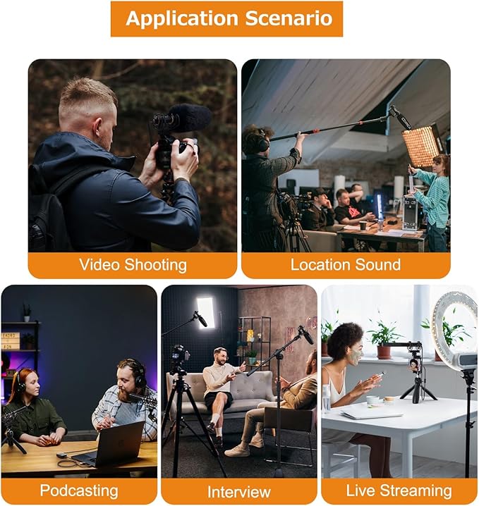 COMICA VM40 Wireless Shotgun Microphone with Receiver for Camera,Smartphone and PC,Support APP Control USB C Digital Output for Video Recording, Podcasting and Interview
