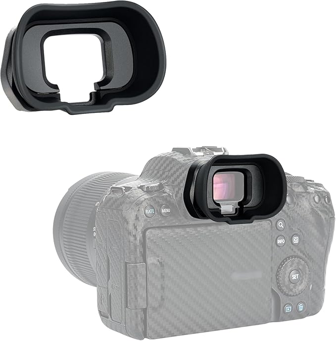 EOS R6 Mark II R6 R5C R5 Eye Cup Eyepiece, Extended Long Soft Eyecup Viewfinder for Canon EOS R6 Mark II R6 R5C R5 Mirrorless Cameras(Not for R5 Mark II), R5 R6 Soft Rubber Eyecup for Eyeglass Wearers