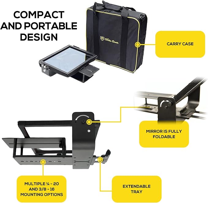 Glide Gear TMP 100 Teleprompter – DSLR, Tablet, Smartphone – 12" Glass, Carry Case, No Assembly
