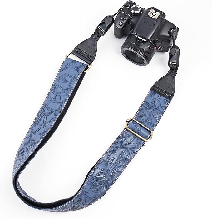 QIELIZI Lifestyle Camera Strap,Vintage Adjustable Vintage Neck & Shoulder Strap for All DSLR Cameras