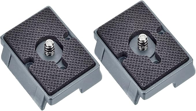 323 Quick Release Plate 1/4" Screw Tripod Camera Compatible for Manfrotto 200pl-14 RC2 Camera Tripod Ball Head 2PCS,Grey