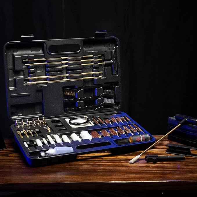 GLORYFIRE Gun Cleaning Kit Universal for Guns, Gun Brushes for Pistol, Handgun, Shotgun, Elite Brass Rods and Wire Rope, Hunting Gear Gun Accessories for Men