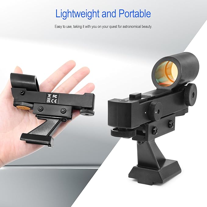 Astromania Red Dot Finder Scope StarPointer Finderscope for Astronomical Telescopes Reflex Viewfinder, Finder Sight Telescope Accessories with Slide-in Bracket Compatible for Universal Dovetail Base