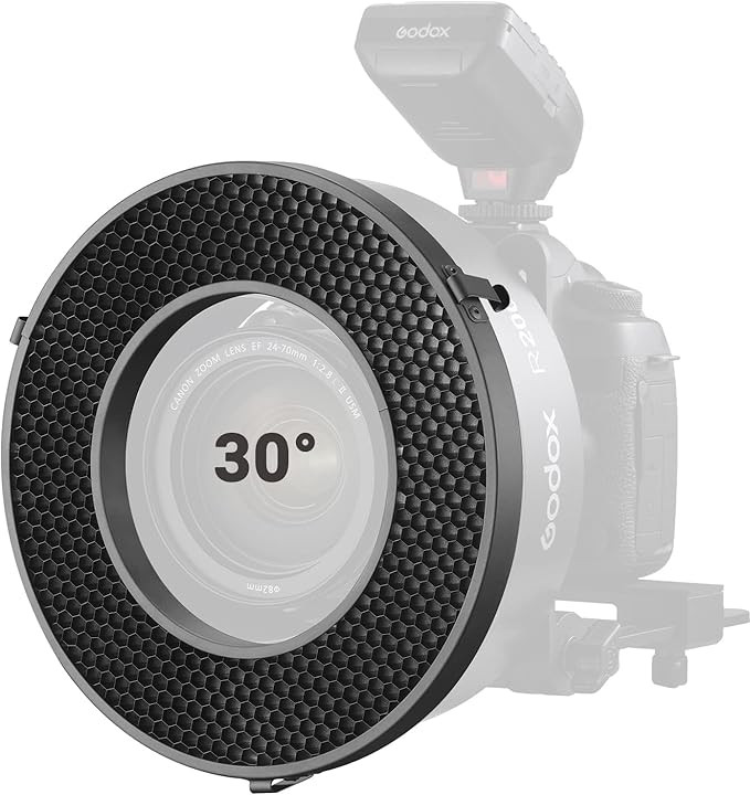 Godox R200-HC30 30° Honeycomb Grid for Godox R200 Ring Flash Head, Photography Lighting Accessory for Creative Shooting, Art, Advertising, Product Shooting