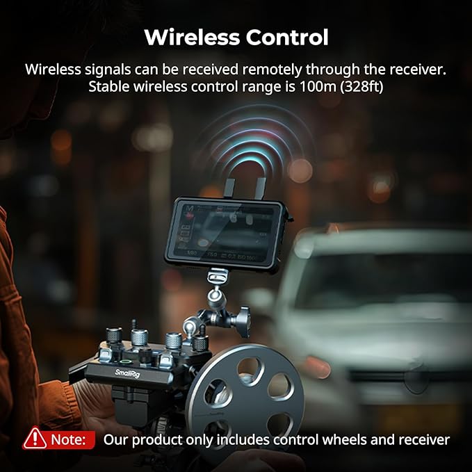 SmallRig Gimbal Control Wheels for DJI RS2 / RS 3 Pro/RS 4 / RS 4 Pro | Intuitive Control | Adjustable Damping | Dual Power Supply, for Heavy Duty Tripod - 4525