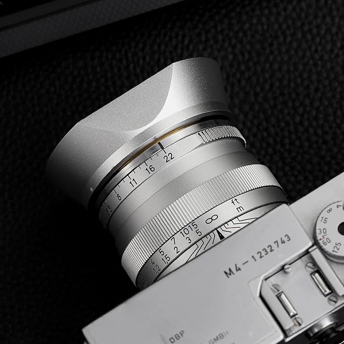 Haoge Square Metal Lens Hood for Voigtlander NOKTON 35mm f1.4, 40mm f1.4, 50mm f1.5 Aspherical II 28mm F1.5 VM Lens,Carl Zeiss Biogon T* 35mm f2 35mm f2.8 ZM, Planar T* 2/50 50mm f2 ZM