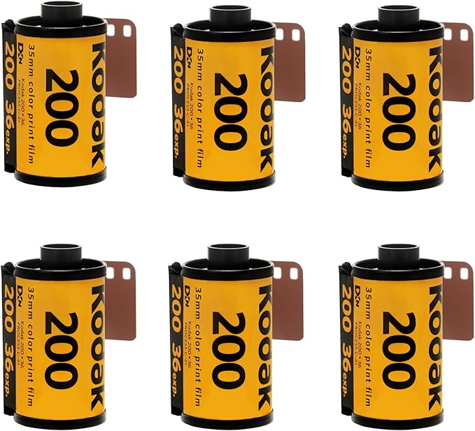 Kodak Gold 200 35mm Film Bundle, 6 Rolls (2x3 Pack), 36 Exposures Each, for 35mm Film Camera Includes Balveli Premium Microfiber Cloth-Kodak 6 Roll Pack