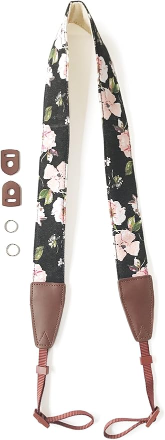 Alled Camera Strap Neck, Adjustable Vintage Floral Camera Straps Shoulder Belt for Women/Men,Camera Strap for Nikon/Canon/Sony/Olympus/Samsung/Pentax ETC DSLR/SLR