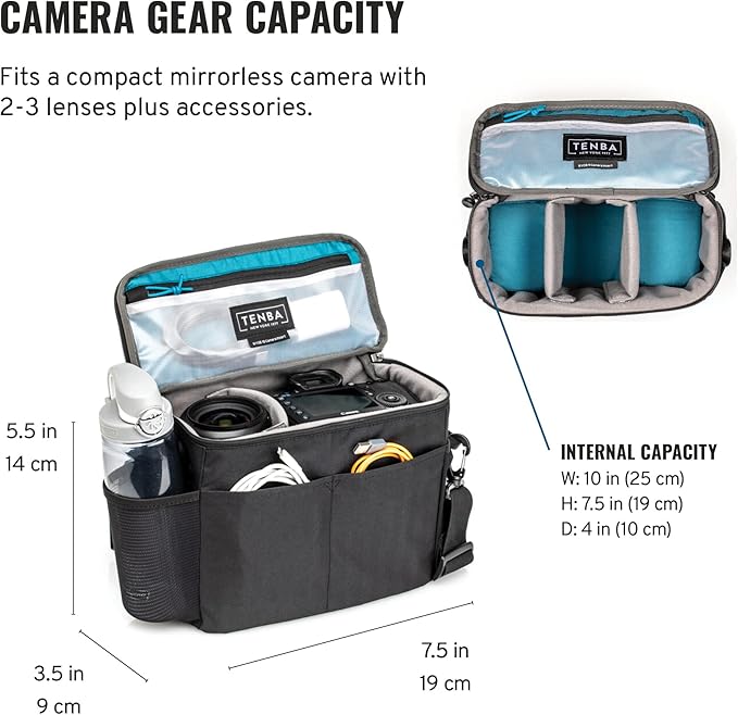 Tenba BYOB 10 Camera Insert - Turns any bag into a camera bag for DSLR and Mirrorless cameras and lenses – Black (636-630)