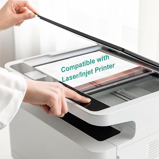 200 Sheets Sticker Labels 6 Up White Permanent Self Adhesive Shipping Labels, 3 1/3” x 4” Printable Stickers for Laser & Inkjet Printers, All 1200 Labels