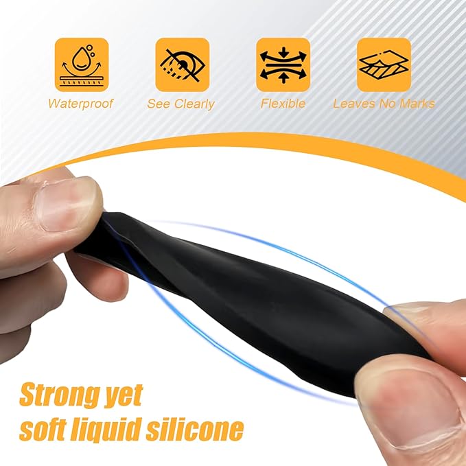 Universal Car Backup Camera Rain Shield, Reversing Camera Anti-Rain Cover for Car, Non-Destructive Adhesion, Silicone Protection Cover Compatible with Most Vehicle (Black)