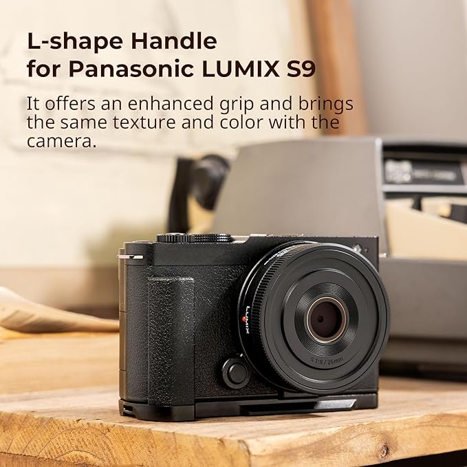 SmallRig L-Shape Handle for Panasonic LUMIX S9 with Ergonomic Silicone Grip, Built-in Quick-Release Plate for Arca for Quickly Switch on Tripods/Handheld Shooting - 4517