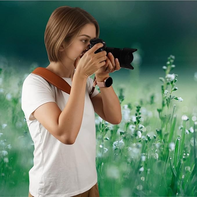 1.8”Wide Camera Strap, Fashionable PU Leather Camera Strap for Sony/Nikon/Canon/Minolta/Panasonic/SLR/DSLR Cameras