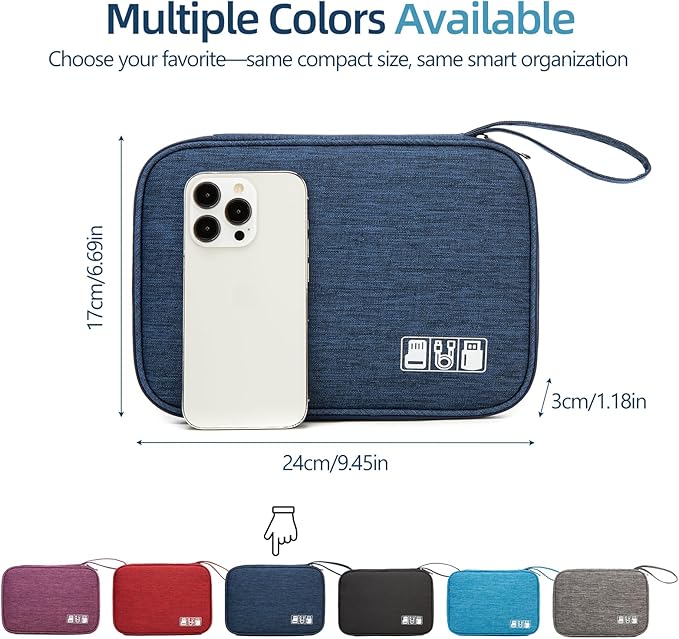 Electronics Organizer Travel Case,Travel Cable Organizer Pouch - Portable Storage Bag for Cord, Charger, Phone, Earphone, Electronic Accessories for Travel & Daily Use