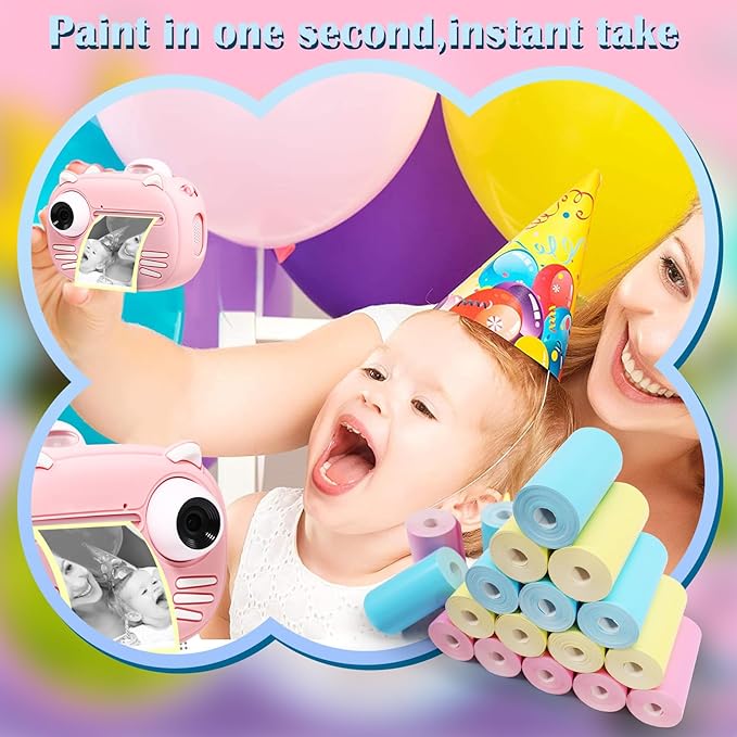 18 Rolls Kids Instant Camera Refill Print Paper,Instant Camera Thermal Paper Photo Printer Fit for Most Kids,Cameras Paper for Kidizoom Print Cameras Refill