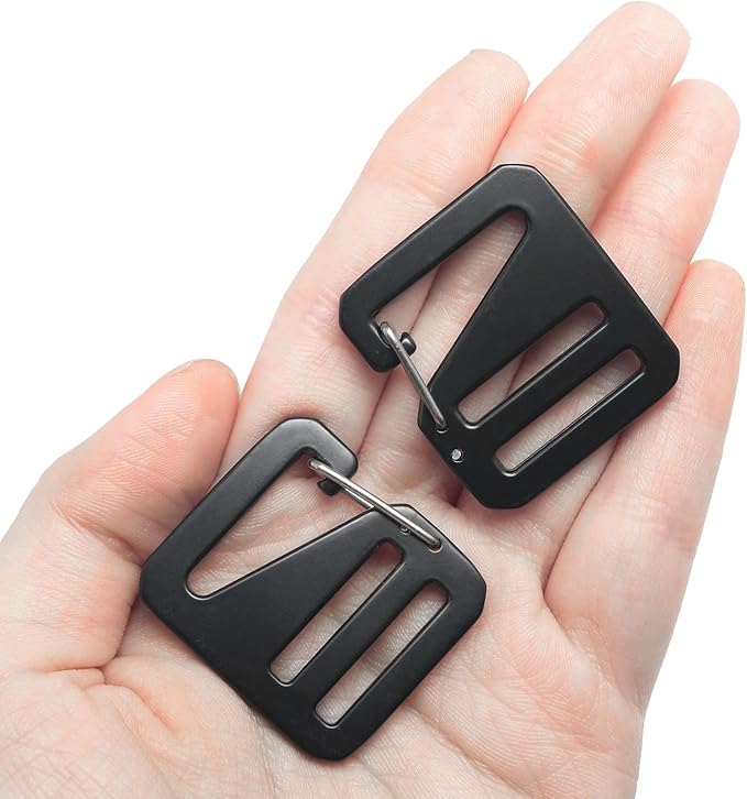 4PCS Spring loaded Sliding Door Adjustable Strap G Shaped Buckle Aluminum Alloy Hook