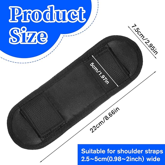 Grevosea Shoulder Pad for Bag Strap, Extra Thick Soft Shoulder Strap Pad Removable Backpack Strap Pads for Backpack Duffle Bag Guitar Straps Cushion