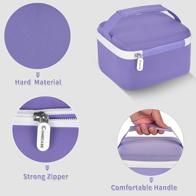 Portable Carrying Case Compatible with Polaroid Now 2nd/ for 3rd Generation I-Type Instant Camera/for Now/for Now+/ for OneStep 2 VF/for OneStep+ Instant Film with Mesh Pocket (Purple)