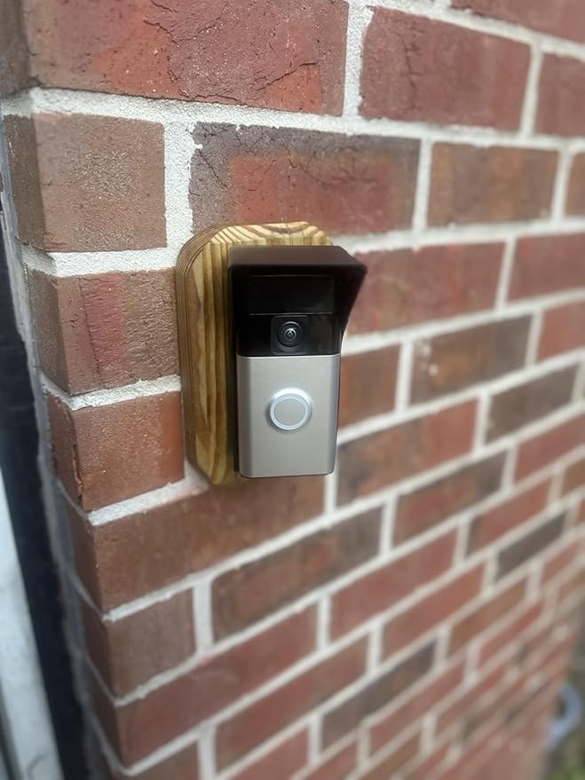 Doorbell Rain Cover Bracket kit Compatible with Video Doorbells 2/3/3Plus/4, Video Doorbell Mounting Plate Bracket Wedge Kit Rainproof and Anti Glare